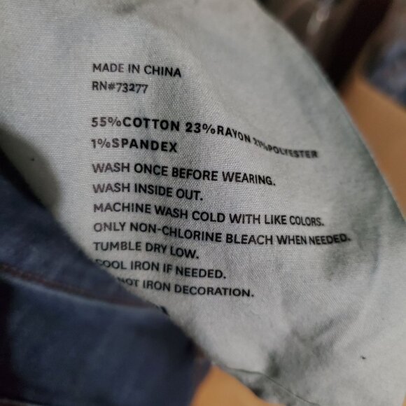 EVRI Jeans Womens 18W Blue Wide Leg Stretch Denim Mid Rise Cropped Capri - Picture 4 of 12